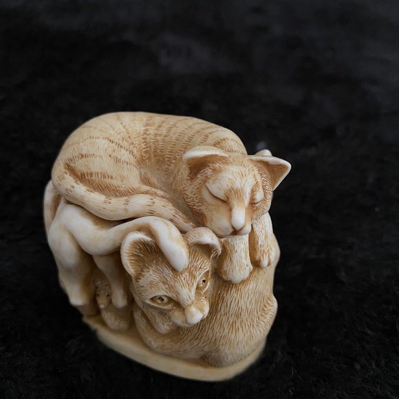 VINTAGE 90'S RESIN CAT TRINKET BOX - Picture 1 of 7